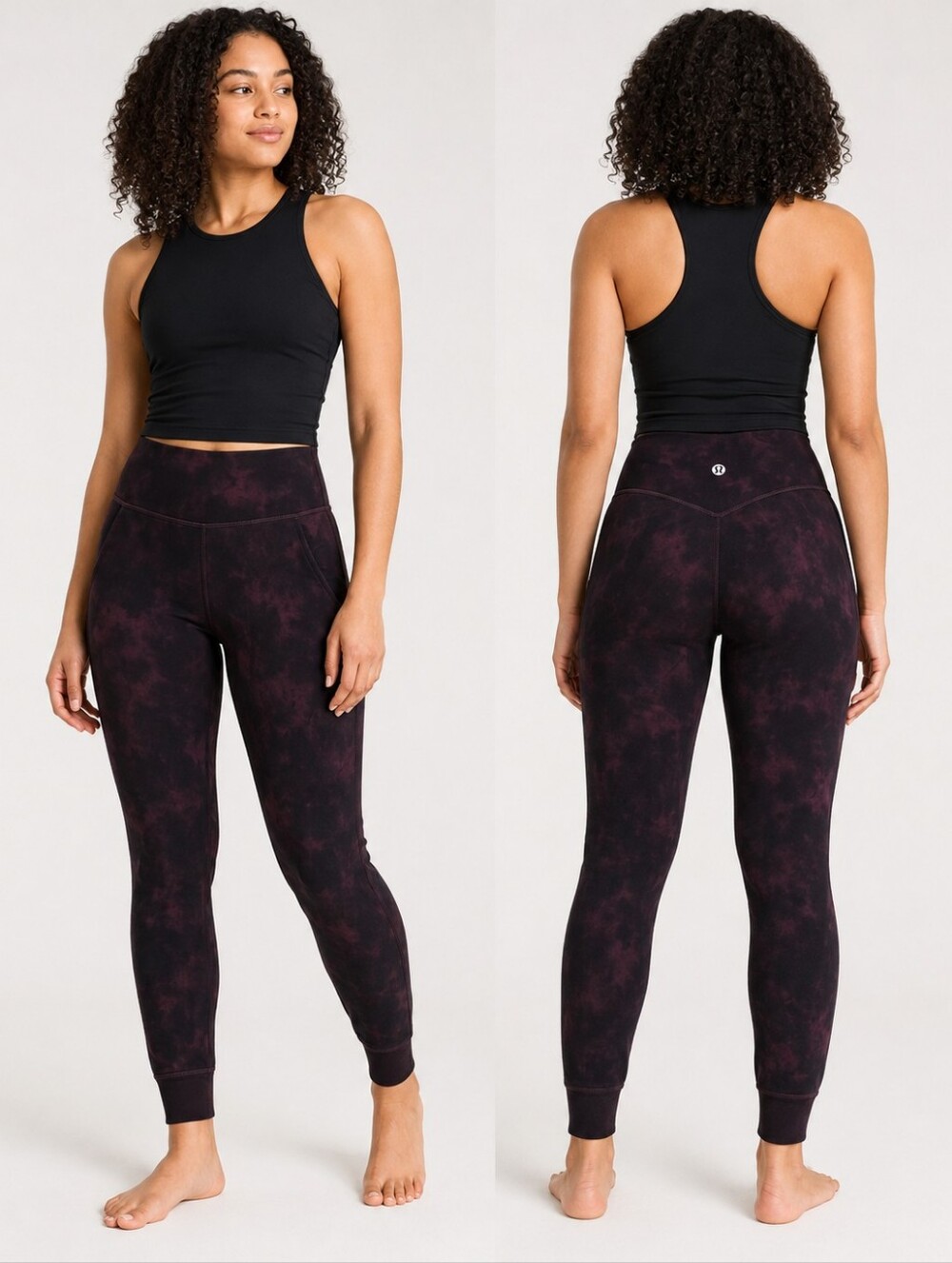 lululemon Align High-Rise Jogger Diamond Dye Cassis Black Nulu S/M